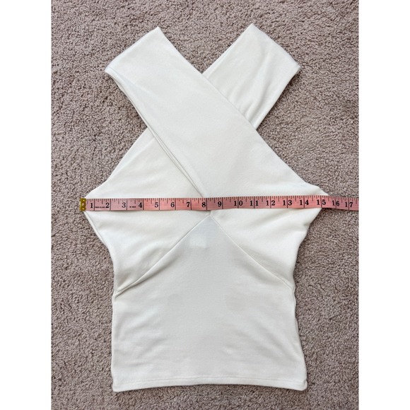 Fashion Nova Criss Cross Off The Shoulder Wrap Top Cutout Back Knit Bodice - Picture 8 of 12